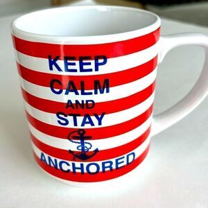 Keep Calm and Stay Anchored Sailing Coffee Mug Cup Room Creative Nautical
